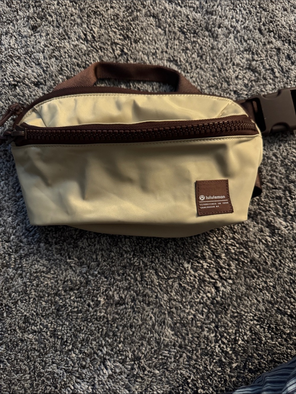 lululemon athletica Tan Waist Pack with Brown Accents